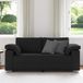 vidaXL Canapé 2 places Noir Tissu 180 cm