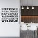 LUMALÉA Bienvenue Sticker Mural - 87x102 Cm - Noir