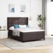 Maison Exclusive - Lit boxspring avec coussins, brun foncé, 200 x 160 cm, rembourré