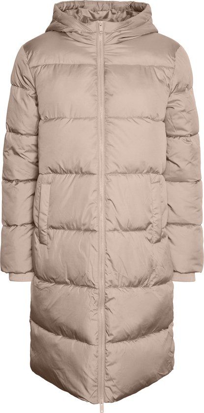 PIECES PCBEE NEW LONG PUFFER JACKET - Dames Jas - Maat XS - Grijs