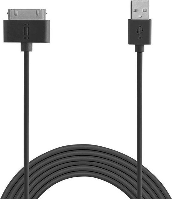 Aiino AICAPDOCK30-BK - Mobiele telefoonkabel - Zwart - USB A - Apple 30-pin - 1,5 m
