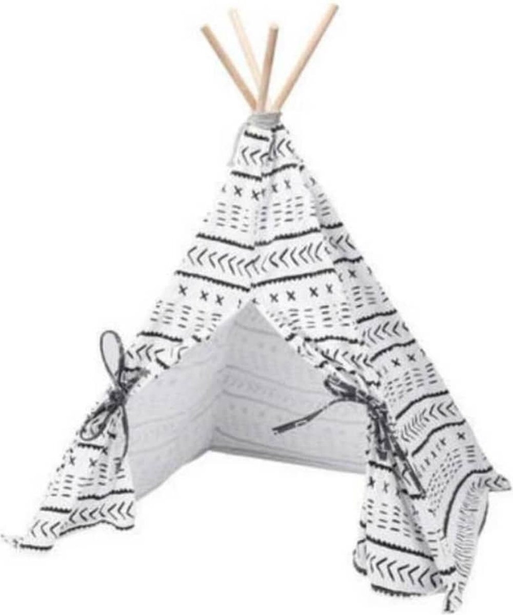 Pets Collection Dierentent Tipi 56x56x74 cm canvas wit