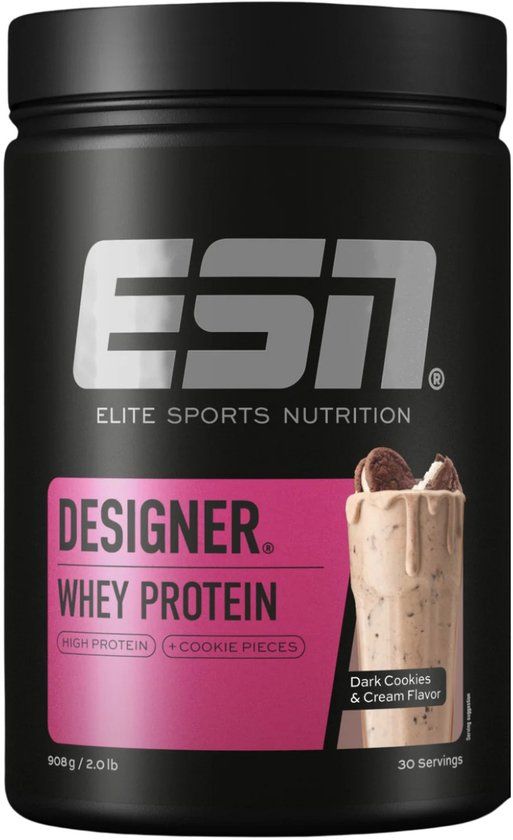 ESN Designer Whey Protein Poeder, Dark Cookies & Cream, 908 g