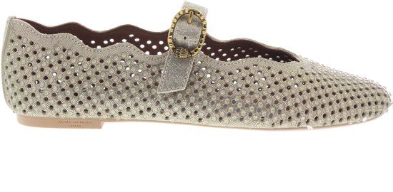 Kurt Geiger London Wavy Mayfair Ballet Flat Ballerina's Dames - Goudkleurig - Maat 38