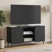 Maison Exclusive Meuble TV exclusif - Dimensions : 102 x 34,5 x 52 cm - Couleur : Noir - Matériau : Bois composite