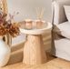 Atmosphera Hercyna Table basse - Ø40xH42cm - Beige