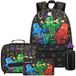 Pokémon, Ninjago, Super Mario Set de 4 pièces avec sac à dos, boîte à lunch et gourde