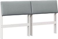 vidaXL - Gestoffeerd hoofdbord - Lichtgrijs - 160 cm - Massief grenenhout