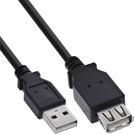 InLine 5m USB 2.0 Verlengkabel Zwart