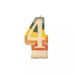 Verjaardagskaars Frosted Verjaardagskaars N.4 - White Wax - 9 Cm - 24 stuks
