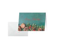 SIGEL DS642 Kerstkaarten - dennentakken - groen/bruin/rood - A6-25 kaarten - incl. enveloppen
