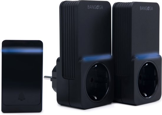 Bangosa Draadloze Deurbel met 2 Ontvangers - Waterdicht - Zwart