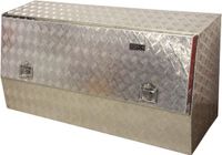 Bullram Opbergkist traanplaat met deur Blauw Aluminium 507.5 l