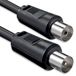 1aTTack.de SAT-antennekabel 2,5 meter 2x afgeschermde coaxiale stekker > coaxiale aansluiting coax zwart St-Ku 75db