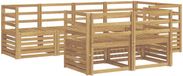 vidaXL - Bank loungeset - 6 zitplekken - Wit - Massief Acacia Hout