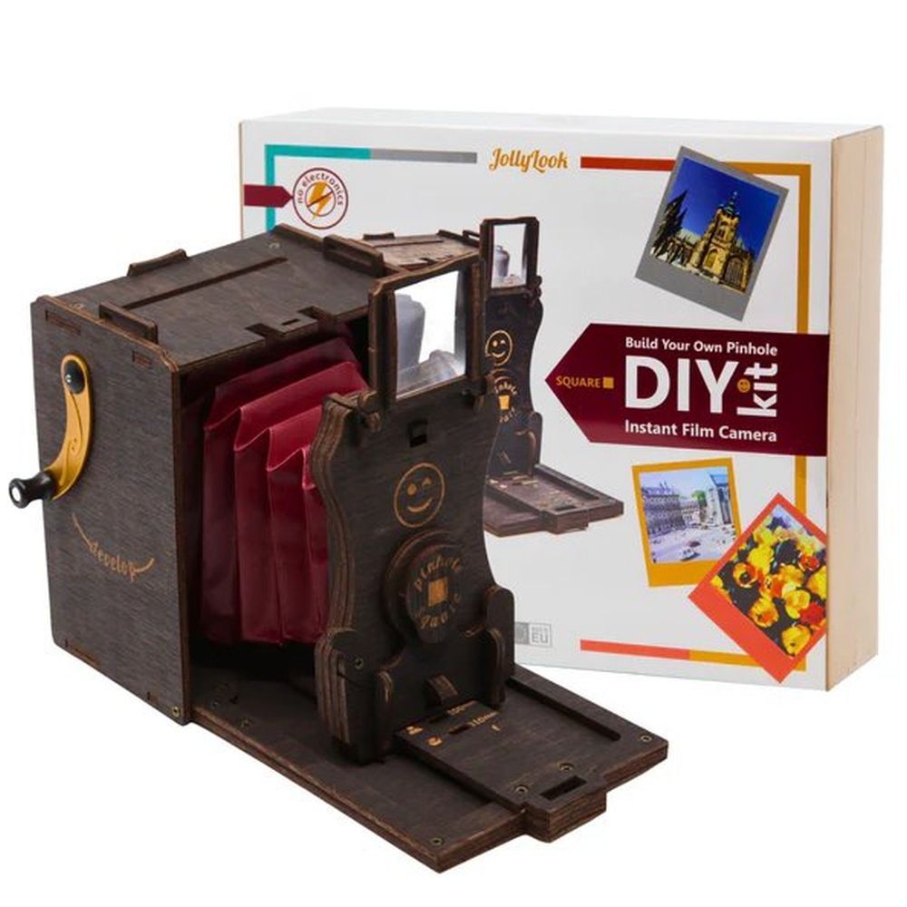 JollyLook DIY Pinhole Square Instant Film Camera Kit - Brown