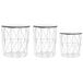 Maison Exclusive - Set van 3 bijzettafels, wit