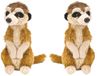 Wild Republic Ensemble de 2x pièces peluche suricates bruns peluche 20 cm