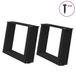 VidaXL Pieds de table basse 2 pièces forme en U 50x(30-31) cm acier noir