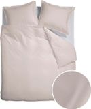 Ambiante Cotton Uni Dekbedovertrek - Off-white Effen Satijn - B 240 x L 200 cm/B 240 x L 220 cm - Lits-jumeaux