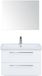 BES LED Como Badmeubelset 80 cm - Wit Hoogglans - Keramische Wastafel Wit met Spiegel