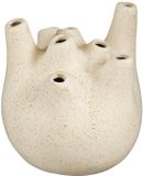 Mica Decorations Tulpvaas Ilva - Keramiek - Beige/Creme/Wit - 16 x 18 x 16 cm