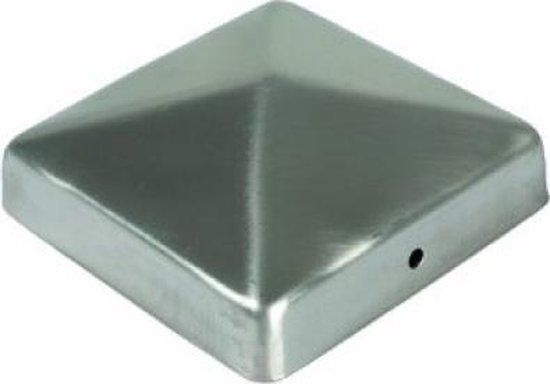 Intergard Paalornament pyramide roestvrijstaal 71x71mm