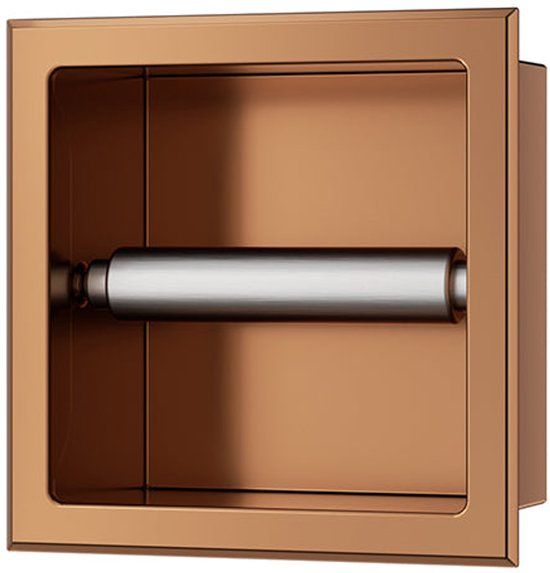 Xellanz Rocko Toilet Roll Holder - Recessed - Brushed Bronze Copper