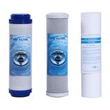 Huining 25,4 x 6,3 cm 5 micron waterfilterset vervanging universele cartridge voor het hele huis RO-systeem, onder de wastafel en het werkblad waterfiltersysteem (PP+CTO+UDF)