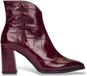 Wonders Velvet leren laarzen granaatrood