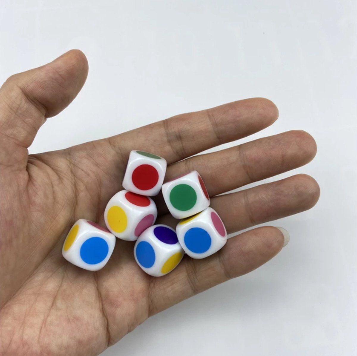 FlexJuf Kleurendobbelsteen met stippen (set van 10 st.)