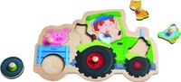 Haba Vormenpuzzel Dolle Trekkerrit Junior Hout 6 Stukjes