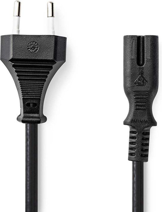 Nedis Stroomkabel - Euro Male - IEC-320-C7 - 5m - Zwart
