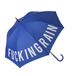 Fisura – Grote paraplu "F*cking rain" jeugdblauw. Automatische sterke winddichte paraplu met knop. Ergonomische handgreep. Afmetingen: diameter 106 cm.