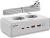 Voomy 65W Stekkerdoos - 2 USB-C & 2 USB-A Poorten - 2 Stopcontacten - Wit