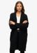 Superdry - Wijdvallend boyfriend vest - Dames - Cardigans - Zwart Twist - Maat 6