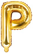 - """Folie ballon Letter """"P"""", 35cm, goud, 1piece"""