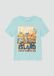 s.Oliver T-shirt met print - blauw Jongens Katoen Ronde hals Printopdruk - maat 116/122
