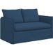 Canapé bleu 136 x 82 x 85 cm tissu