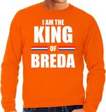 Bellatio Decorations Shoppartners Bv Koningsdag sweater I am the King of Breda - heren - Oranje - M