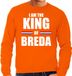 Bellatio Decorations Shoppartners Bv Koningsdag sweater I am the King of Breda - heren - Oranje - M
