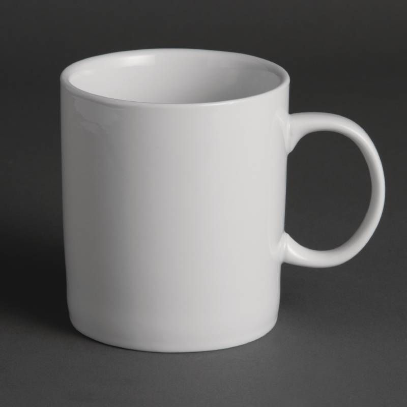 Olympia Porseleinen Koffie Mokken Wit 51 cl - 12 Stuks