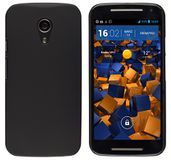 mumbi Hoes compatibel met Motorola Moto G2 mobiele telefoon hard case telefoonhoes, zwart