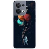 1001 coques Cosmonaute aux ballons Bedrukt siliconen hoesje compatibel met Oppo Reno 8 5G