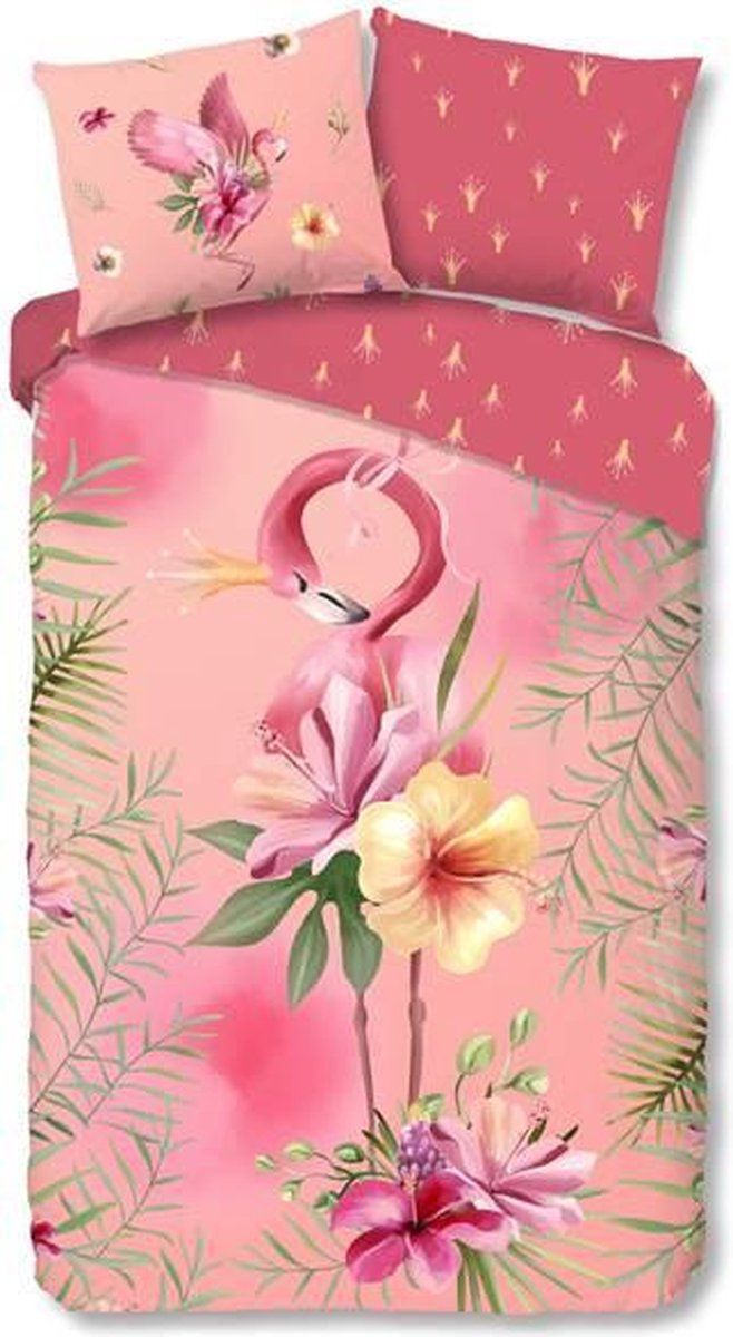 Good Morning Queen Dekbedovertrek Eenpersoons 140x200/220 cm Roze Katoen