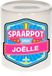 Bellatio Decorations Kinder spaarpot met naam - Joelle - keramiek - met dop - wit