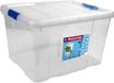 Hega Hogar Opbergbox - met deksel - 42 x 35 x 25 cm - 25 Liter - Transparant