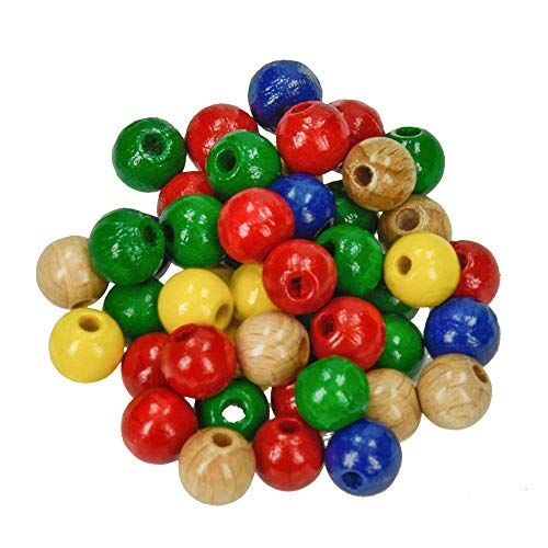 Efco 1400600 Houten kralen 8 mm 80 stuks - Geselecteerde kleuren