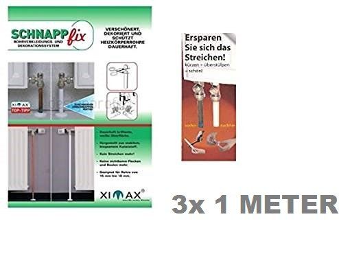 XIMAX 90002 Schnappfix buisbekleding, 3-voudig (1000 mm)