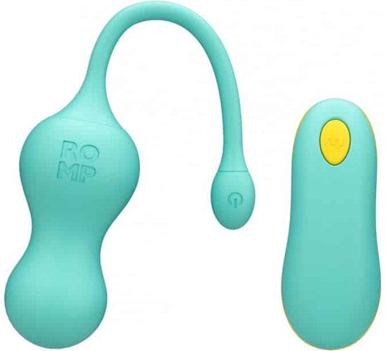 Romp Cello Breaker - Vibrating Egg - Aqua - Blue - Silicone - Rechargeable